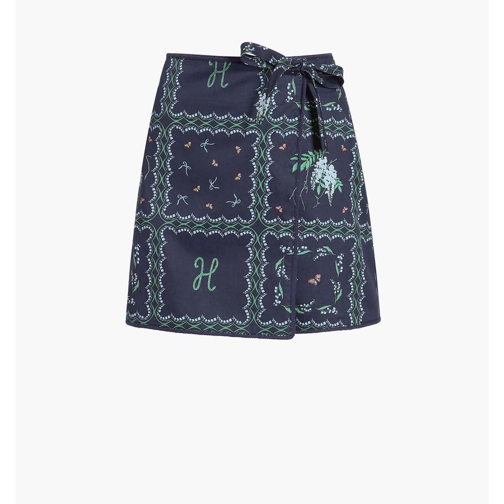Hill House Home The Carolina Skirt - Navy Floral Patchwork Size XSNavy Floral Pa